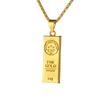 Gold Nugget Dummy Pendant Necklace Replica Bar Money Luck Accessory Casual Gold Imitation Joke Chain Anime Silver [NEXSTAGES] Men's Women's Women's (1