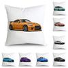 Car Pattern Printing Simple Pillowcase Classic Peach Skin Cushion Cover Pillowcase Home Sofa Car Seat Decoration Pillowcase