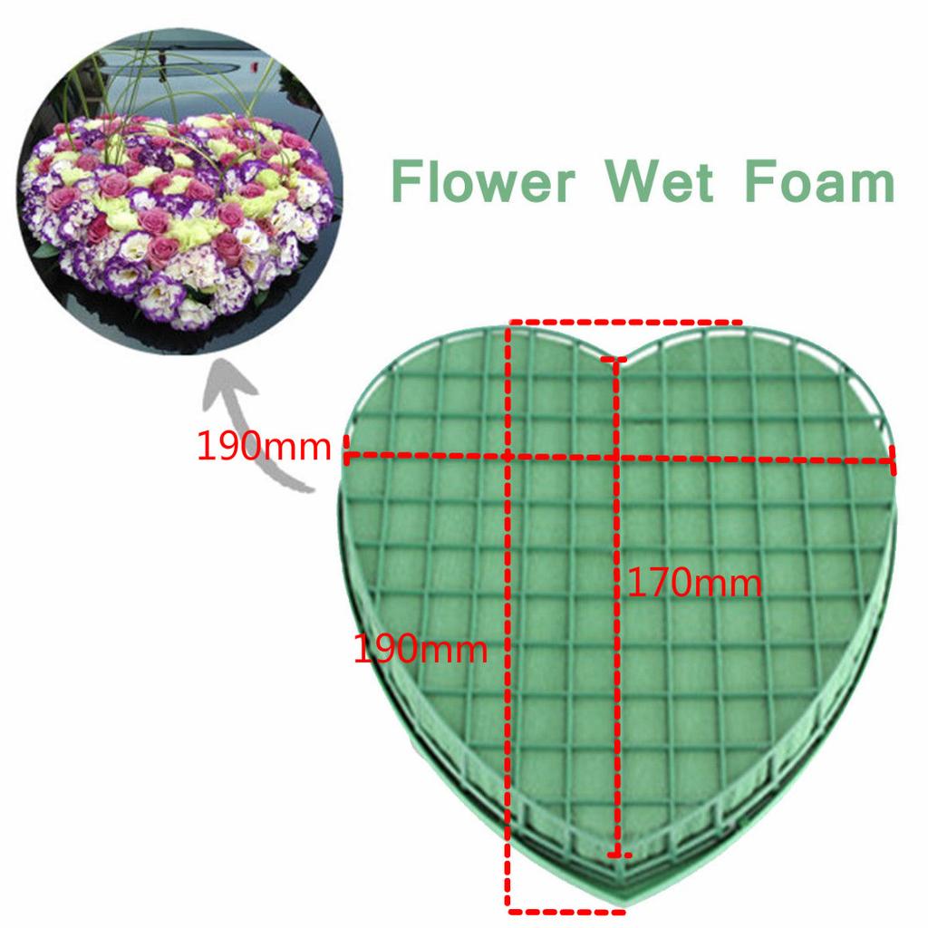 1 шт., новый цветок в форме сердца, мокрая пена, свежий цветочный свадебный автомобиль, цветочный дисплей 20 см