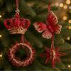 Snowflake Christmas Crystal Pendants Translucent Hanging Ornaments New Crystal Hanging  Christmas