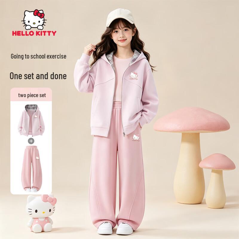 Hello Kitty Осенний повседневный комплект: худи и брюки для девочек