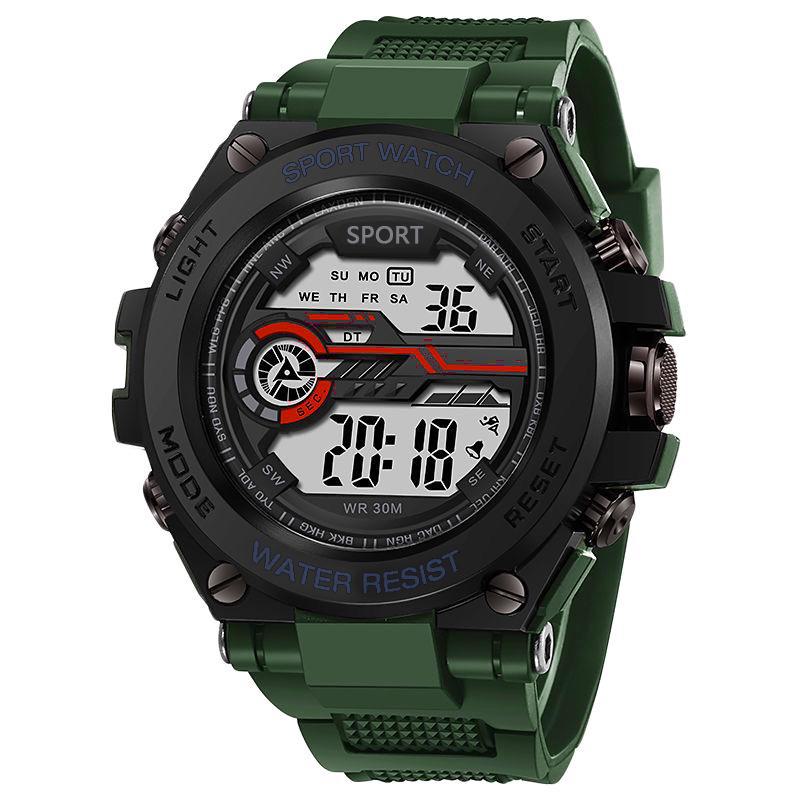 2024 Мужские и подростковые спортивные многофункциональные электронные часы
