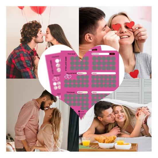 Пары Скретч-и-открой Плакат Взрослые Игры Любовь Скретч-Плакат с Конвертом