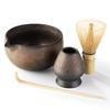 Katakuchi Matcha Bowl Tea Ceremony Tea Chawan Chashaku Round Tea Scoop with Set, Utensils, Bowl, (Tea Whisk), (Tea Scoop), Peach-Shaped (Grey