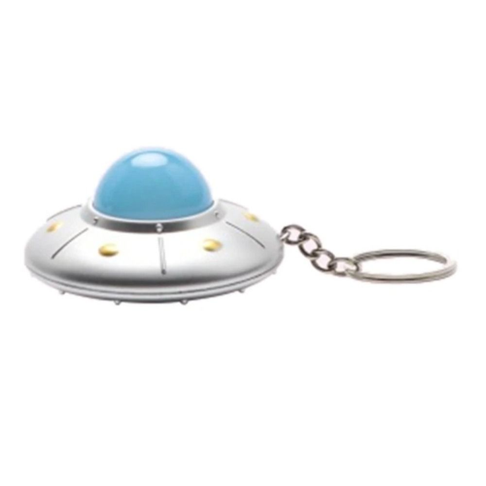 LED Light Flying Disc Keychain Pendant Spaceship Model Keyring Kids Toy UFO Keyring  Small Toy