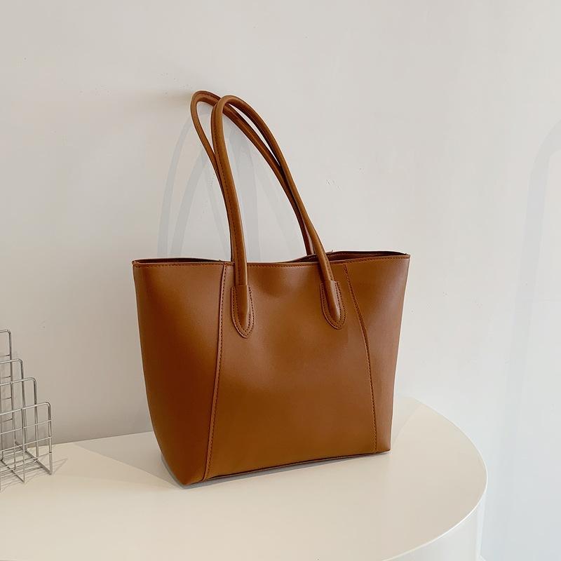 New Large Capacity Faux Leather Tote Bag for Women Office Commute Shoulder Handbag Casual Work Purse