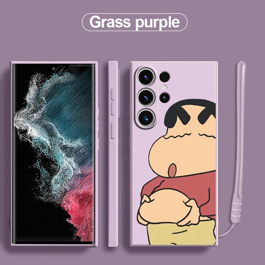 Cute Crayon Shin-chan Phone Cover Case for Samsung Galaxy S25 S23 Note 20 10 Ultra S21 Plus S24 Ultra S20 FE S22 S25Edge