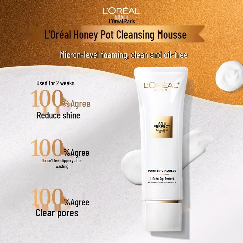 L'Oréal Age Perfect Медовый Коллаген Питательное Очищающее Молочко