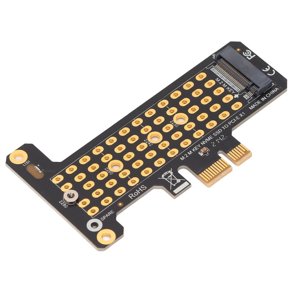 NVMe M.2 To PCIE X1 Riser Card Full Height Baffle NVMe PCIE Adapter for Win for OS X for Linux for