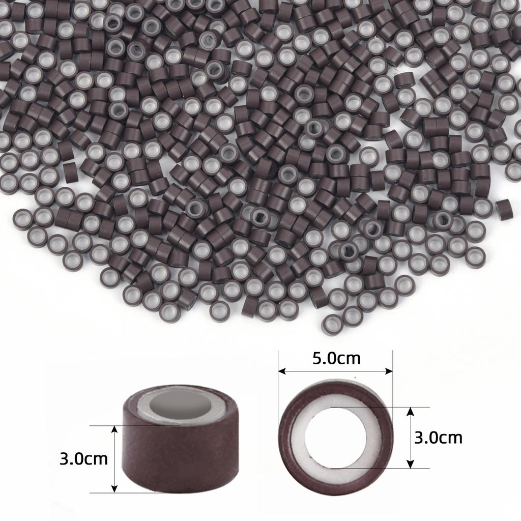 Набор для наращивания волос, нитевдеватель, крючок, плоскогубцы для наращивания волос и 200 шт. колец диаметром 5 мм