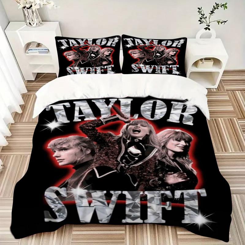 3pcs Taylor Swift Duvet Cover Set, Includes 1 Duvet Cover and 1/2 Pillowcases (No Insert) yy251104230