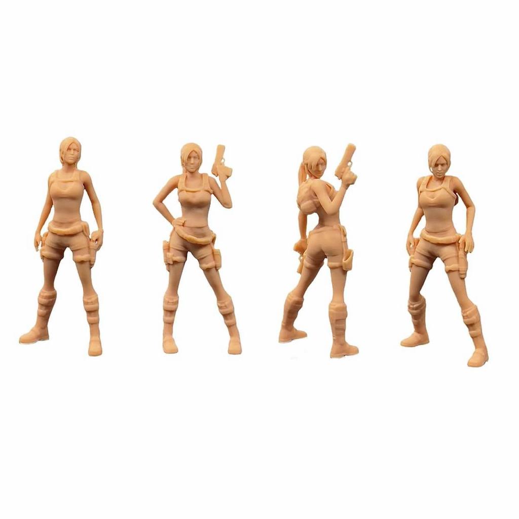 Фигурка ZEDACAKAI 1/43 Красивая перестрелка Аниме Гараж Набор Модель Миниатюрная сцена GK нужно раскрасить самостоятельно-№2