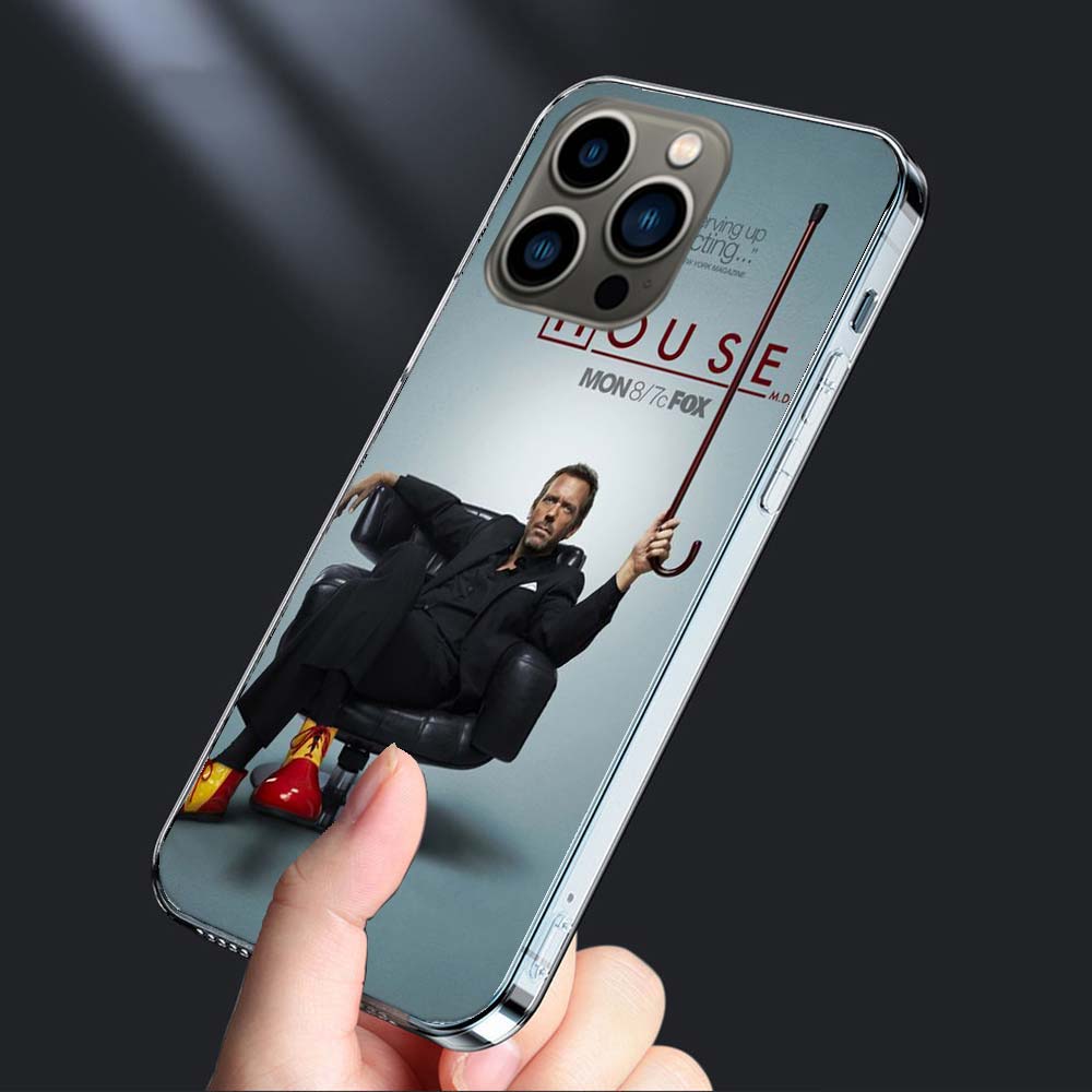 Чехол для телефона Dr House Для iPhone 16E 15 Pro 14 Plus 17E 16 17 Pro Max Air 11 12 13 Mini Ударопрочный Capa Милый Чехол TPU Прозрачный