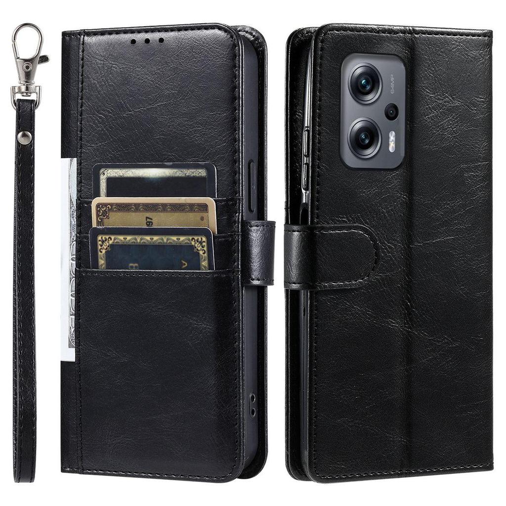 Cover for Xiaomi POCO X4 GT Retro PU Leather Flip Wallet Phone Case Multi Card Slots