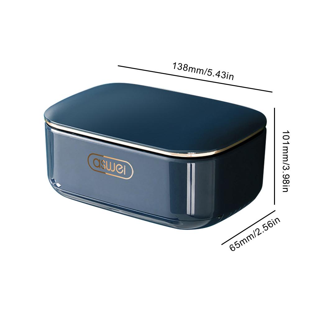 Держатель для кускового мыла Водонепроницаемая мыльница со сливным поддоном и крышкой Контейнер для мыла Двухслойный Пыленепроницаемый для ванной комнаты Кухонная раковина