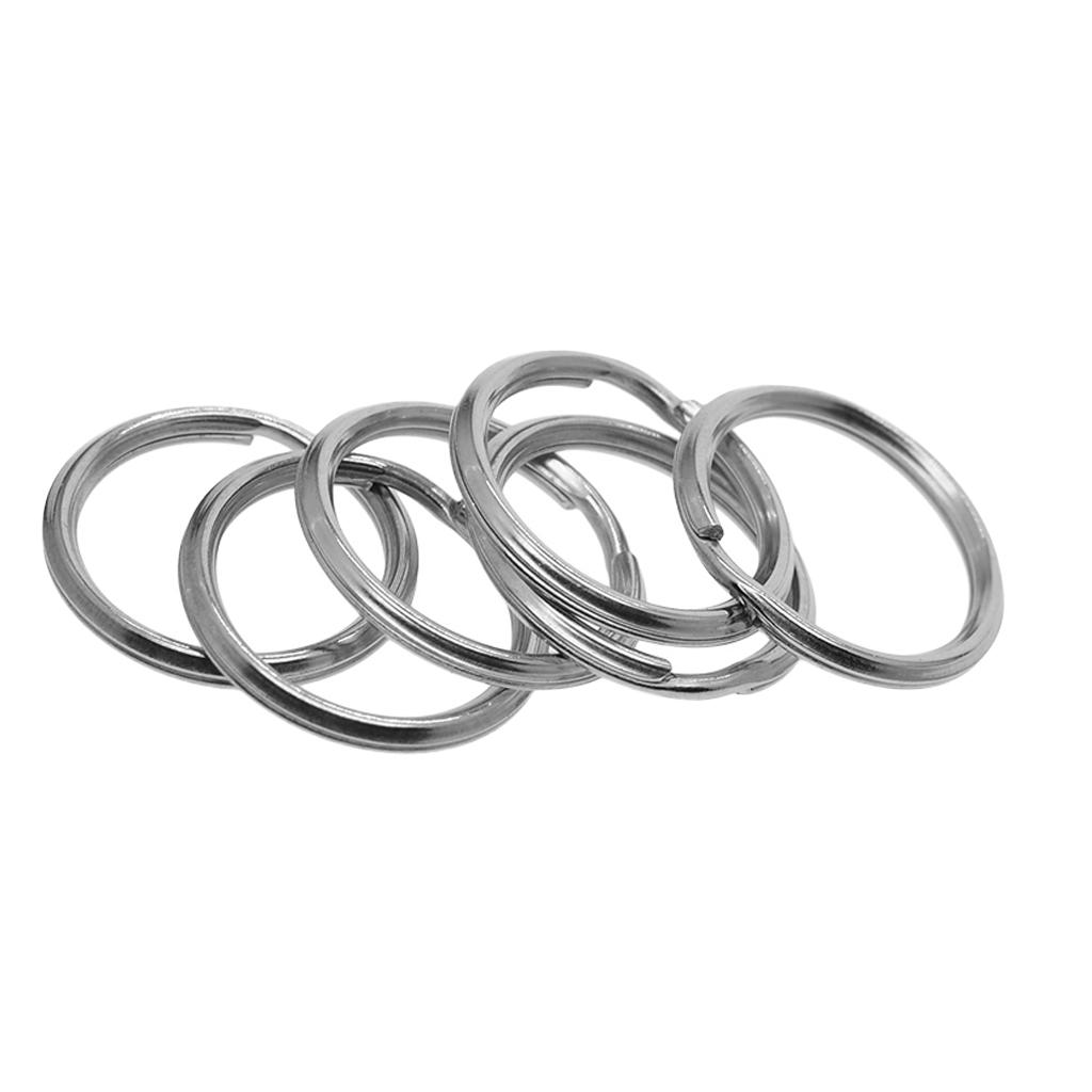 40 шт., 20 мм, нержавеющая сталь 304, разрезные брелоки для ключей, брелки для собак, поводок своими руками