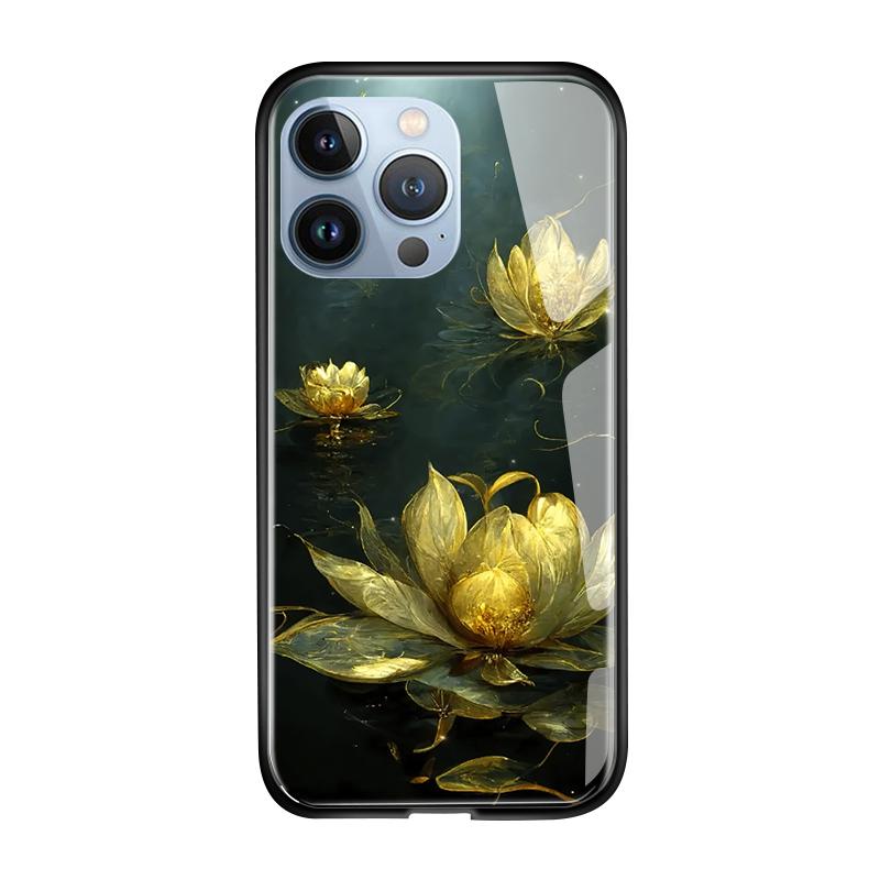 Чехол для телефона из закаленного стекла для iPhone 11 12 13 14 15 16 17 Redmi 10 12 14C Note10 Note14 Xiaomi 11Lite PocoC75 Мягкий край Ударопрочный Гладкий чехол