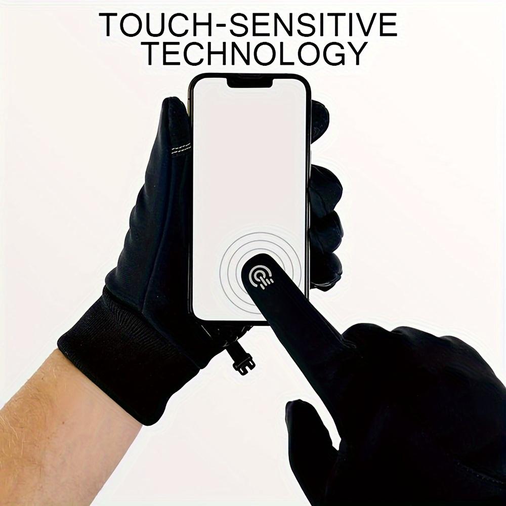 Мужские зимние водонепроницаемые велосипедные перчатки для спорта на открытом воздухе, бега, мотоцикла, лыж, флисовые перчатки с сенсорным экраном, нескользящие теплые полные пальцы