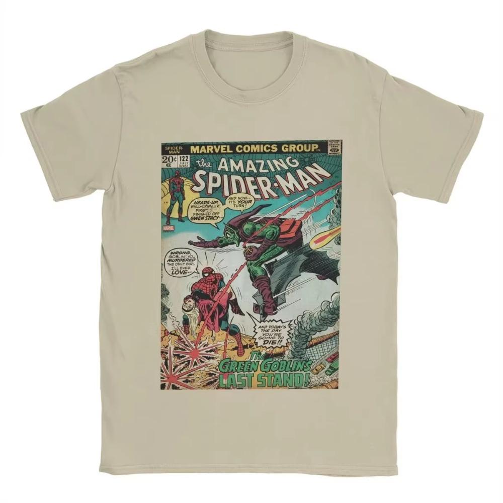 Мужские футболки Человек-паук Spiderman из чистого хлопка, смешные футболки с коротким рукавом и круглым вырезом, оригинальная футболка