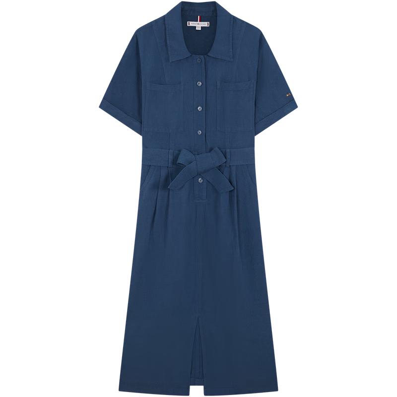 Tommy Hilfiger Женское платье-рубашка из смешанного льна