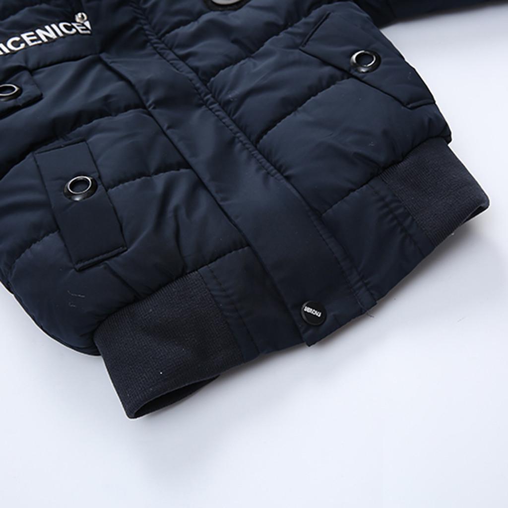 Детские зимние пальто для мальчиков и девочек, куртка на молнии, толстая теплая зимняя толстовка с капюшоном, верхняя одежда