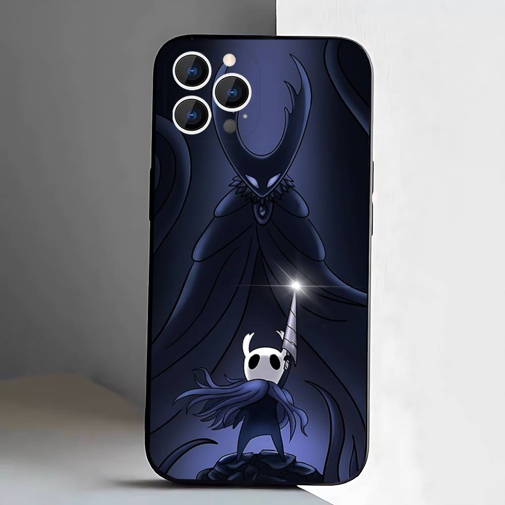 Горячий H-Hollow K-Knight Игровой Чехол Для Телефона Для iPhone 17,16,15,14,13,12,Pro,Max,Plus,E,SE4,Air,Mini Черный Мягкий Короб