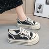 Canvas Shoes Women's Spring New Board Shoes Thick-soled Muffin White Shoes Casual Versatile Soft-soled Single Shoes