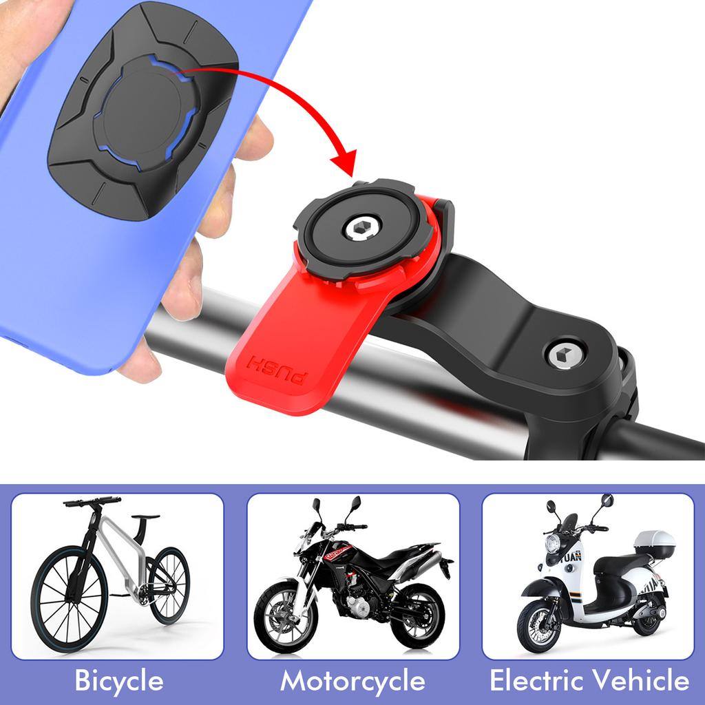 Quick Release Mobile Phone Holder Motorcycle/Bike/Scooter Handle Smartphone Riding Navigation Support For 4.7-7.2 Inch Models