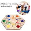 Double-sided Flying Chess Game with Marble Dice 4-6 Players Interactive Flying Chess Wooden Board Game Kids Adults Educational Toy