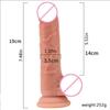 19 см товары для взрослых, жидкий силиконовый фаллоимитатор, ремешок на анальную пробку, женские секс-игрушки, реалистичный пенис, целомудрие, фистинг, БДСМ, мастурбатор