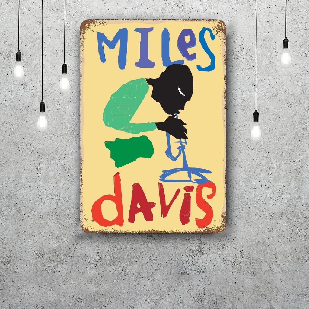 Miles Davis Vintage Metal Tin Signs Posters Decor Retro Metal Plaque Wall Art Decor for Garage Bar