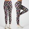 Новые женские штаны для йоги с принтом черепа, высокая талия, штаны для фитнеса, для занятий йогой для женщин