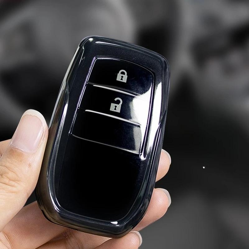 Чехол из ТПУ для автомобильного ключа Toyota Land Cruiser Prado Crown TLK Yaris Cross Hilux Innova Rav4 Fortuner Camry Prius Corolla Avalon CHR