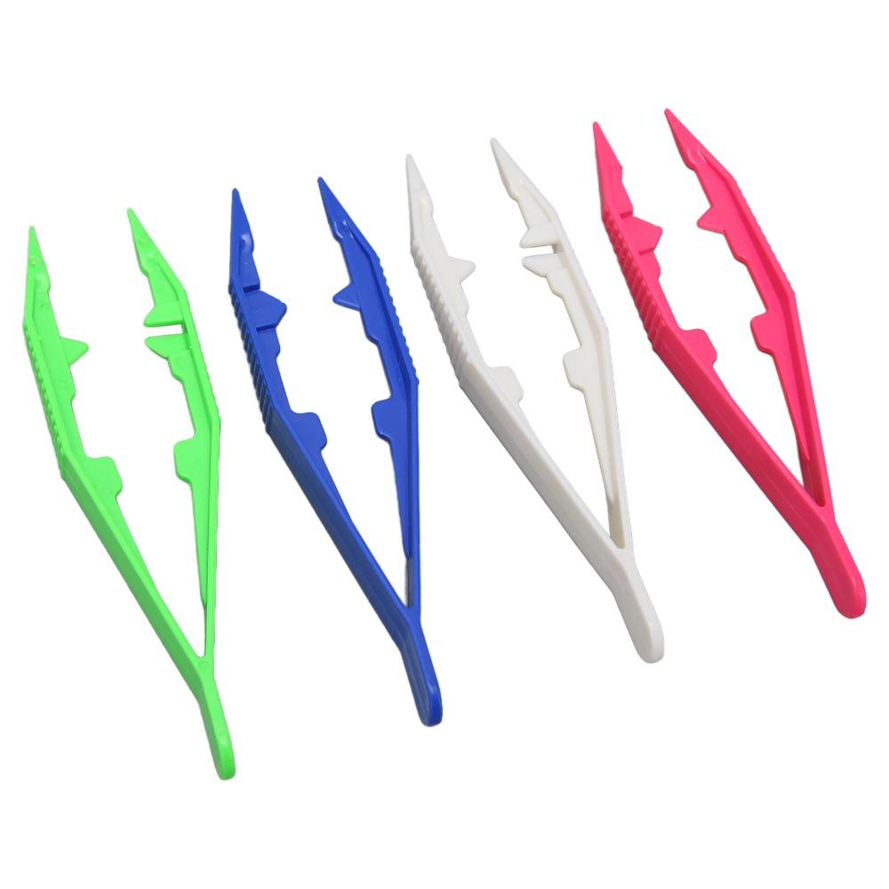 30pcs Plastic Bead Tweezers Slip Resistance Craft Tweezers Plastic Tweezers For Jewelry Making