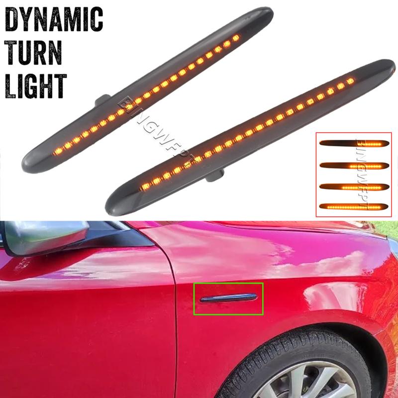 Turn Signal Blinker Lamps For Alfa Romeo Giulietta 940 Juliet Sprint Veloce 2010-2021 LED Dynamic Side Marker Lights Arrow