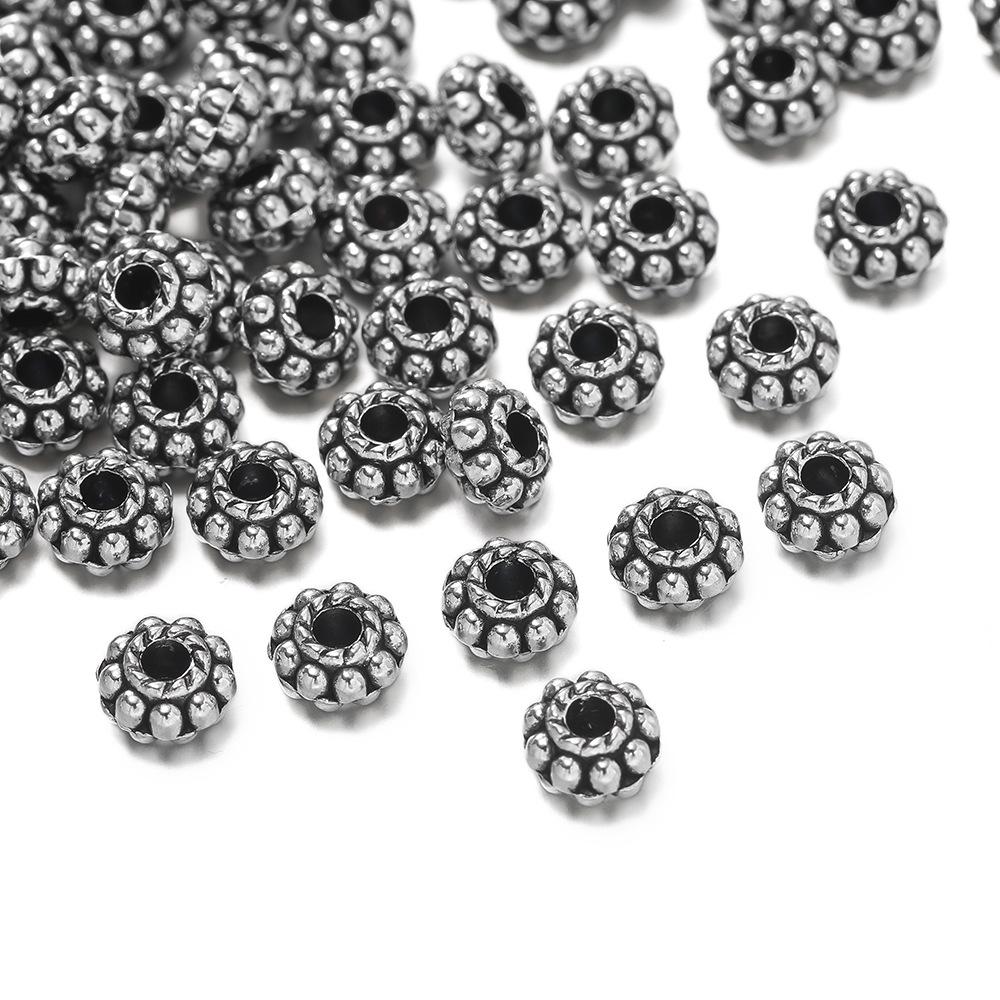 50pcs Flat Bead Spacer Handmade DIY Beaded Spacer Accessories