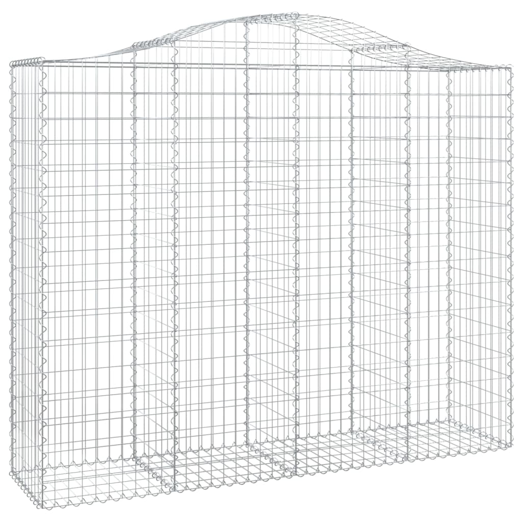 Gabion Baskets with High Arch 2 pcs 200x50x160 180 cm Galvanized Iron