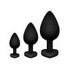 Silicone Anal Plug Set 3 Sizes Heart Jewel Base Soft Butt Plug Trainer Prostate Massager Sex Toy for Women Men Couples