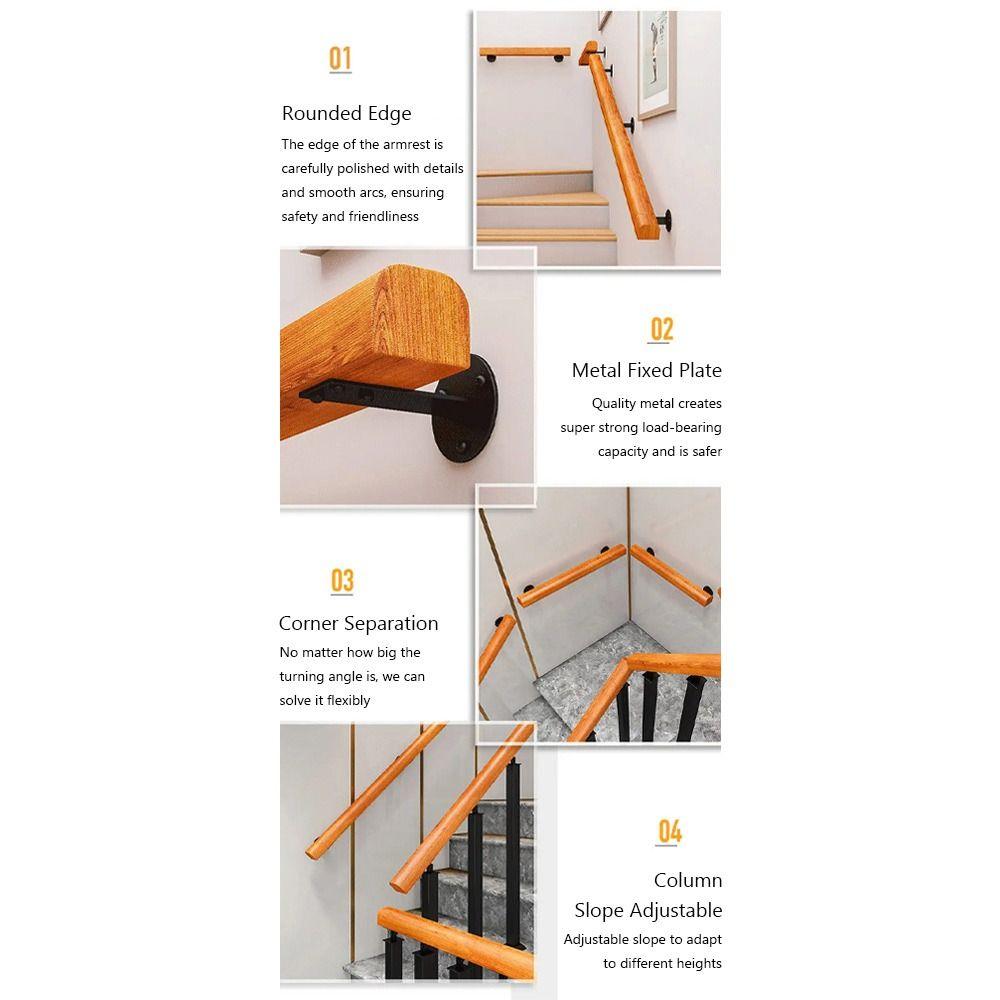 1Pcs Simple Stair Handrail Guardrail Modern Style Balcony Fence Metal Baluster Home Safety Barrier