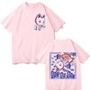Funny Anime Dandadan Turbo Granny Cat Graphic T-Shirt Fashion Cartoon Oversized Men Women Vintage Casual Cotton T-Shirts