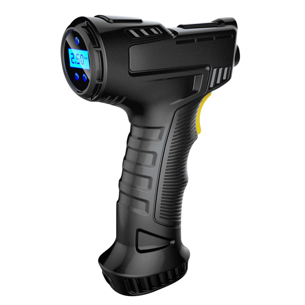 120W Wireless Car Air Compressor USB Rechargeable  Tire Inflator Digital Display Inflatable Pump and 4PCS Tire Gage Alert Sensor Indicator Valve Caps