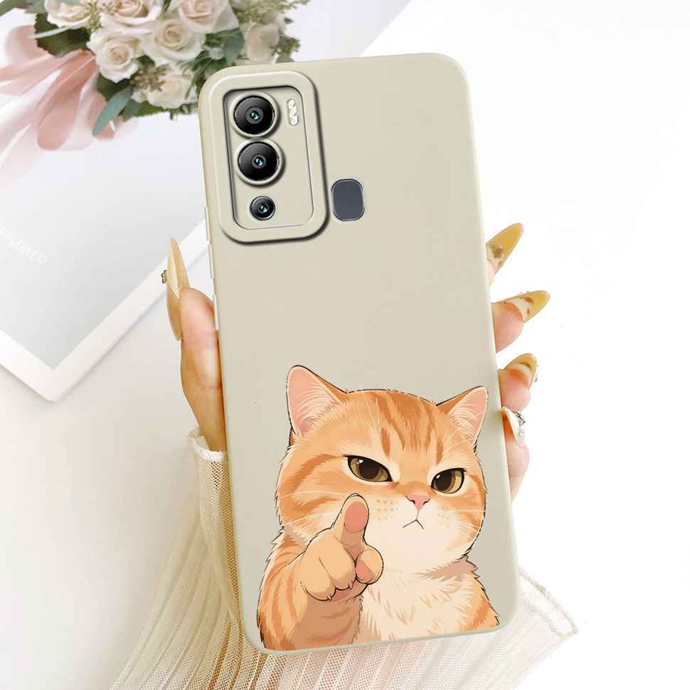 Cat Butterfly Case For Infinix Hot 12i Cases Soft Silicone Back Cover For Infinix Hot 12 i 12i Hot12i Case X665B X665 Fundas
