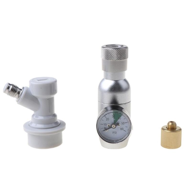Multifuntional CO2 Regulator 0-60PSI Small Gas Regulator Suitable for Home Brew Enthusiasts and Sodas Water Lovers