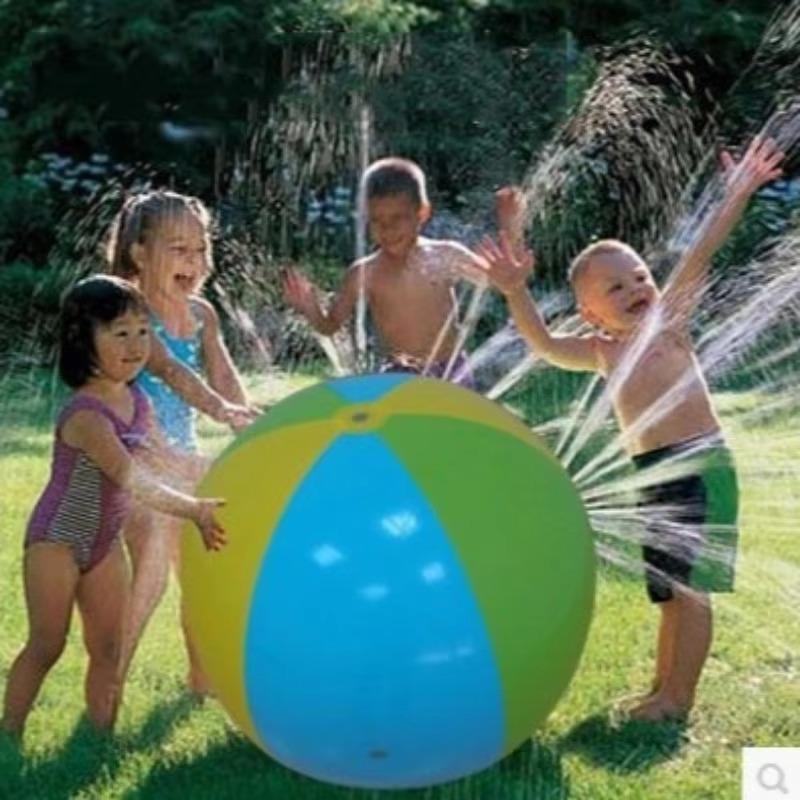 Inflatable Water Jet Ball 1PCS Summer Beach Play Ball Outdoor Water Play Lawn Children In The Water Without Toys