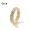 Gumeng новая медная инкрустированная цирконом полная бриллиантовая кольцо хип-хоп стиль личность простая мужская кольцо тренд