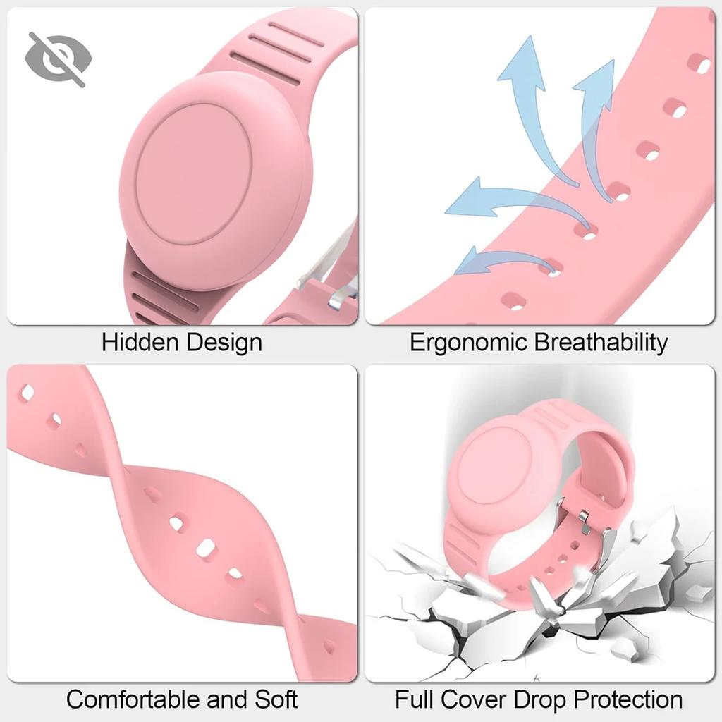 Waterproof Silicone Case for Apple AirTag Strap for AirTag Anti-lost Protective Cover for Children Tracker Locator Wristband New