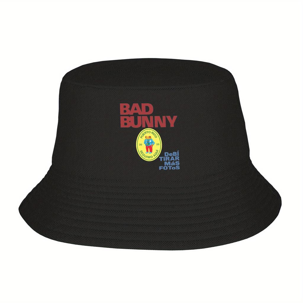 Модная шляпа-ведро с принтом Bad Bunny Debi Tirar Mas Fotos, унисекс, складная, для улицы, рыбалки, головной убор для путешествий