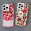 Винтажный прозрачный чехол с цветами для iPhone 15 14 Pro Max 12 11 13 Pro Max 7 8 14 15 Plus SE2 X XR XS, задние крышки с бабочками и растениями