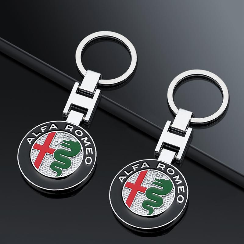 2026 Горячий Высококачественный Металлический Автомобильный Логотип Alfa Romeo Брелок для Ключей Аксессуары для Салона Автомобиля Для Alfa Romeo 4C 159 166 Spider Giulia