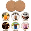 12Pcs Cork Coasters, 4" Self-Adhesive Cork Backing for Coasterss, Natural Brown Coaster for Drinks in Office, Home or Cottage